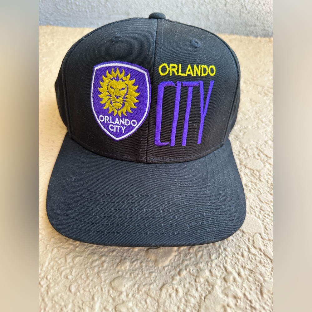 Orlando City SC adidas MLS Black Purple SnapBack Adjustable Hat OS NWOT